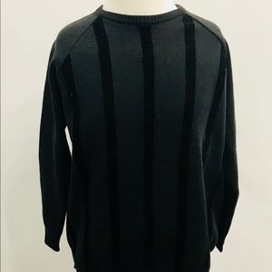 Nove Black Velvet Line Sweater Boys Knit Crewneck